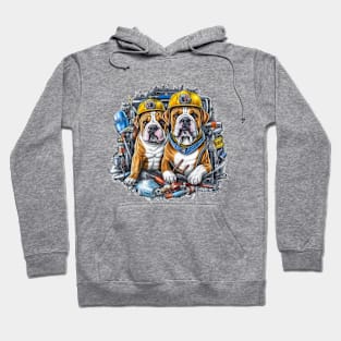 A heartwarming Electrician English Bulldog t-shirt design that celebrates the bond between Hoodie